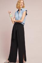 Anthropologie Silky Cropped Wide Legs