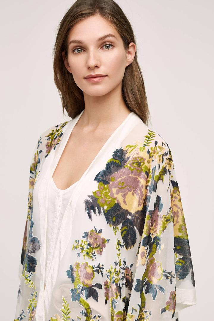 Anthropologie Terceira Velvet Kimono