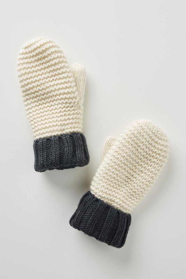 Anthropologie Colorblocked Mittens