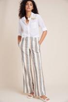 Anthropologie Eyelet-striped Trousers