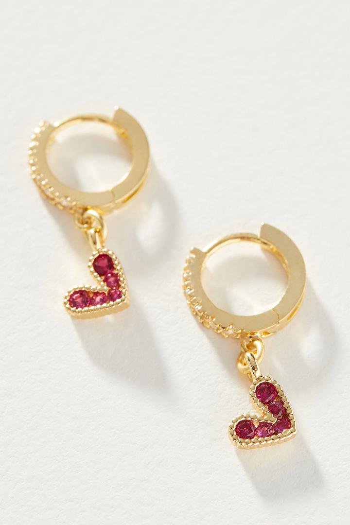 Anthropologie Electric Picks Darling Hugger Hoop Earrings