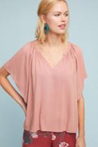 Velvet By Graham & Spencer Tina Flutter-sleeve Top