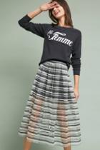 Eva Franco Striped Tulle Skirt