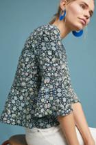 Kachel Silk Flared-sleeve Buttondown
