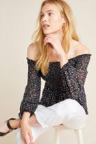 Anthropologie Erica Smocked Off-the-shoulder Top
