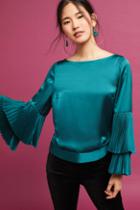 Anthropologie Pleated-sleeve Blouse