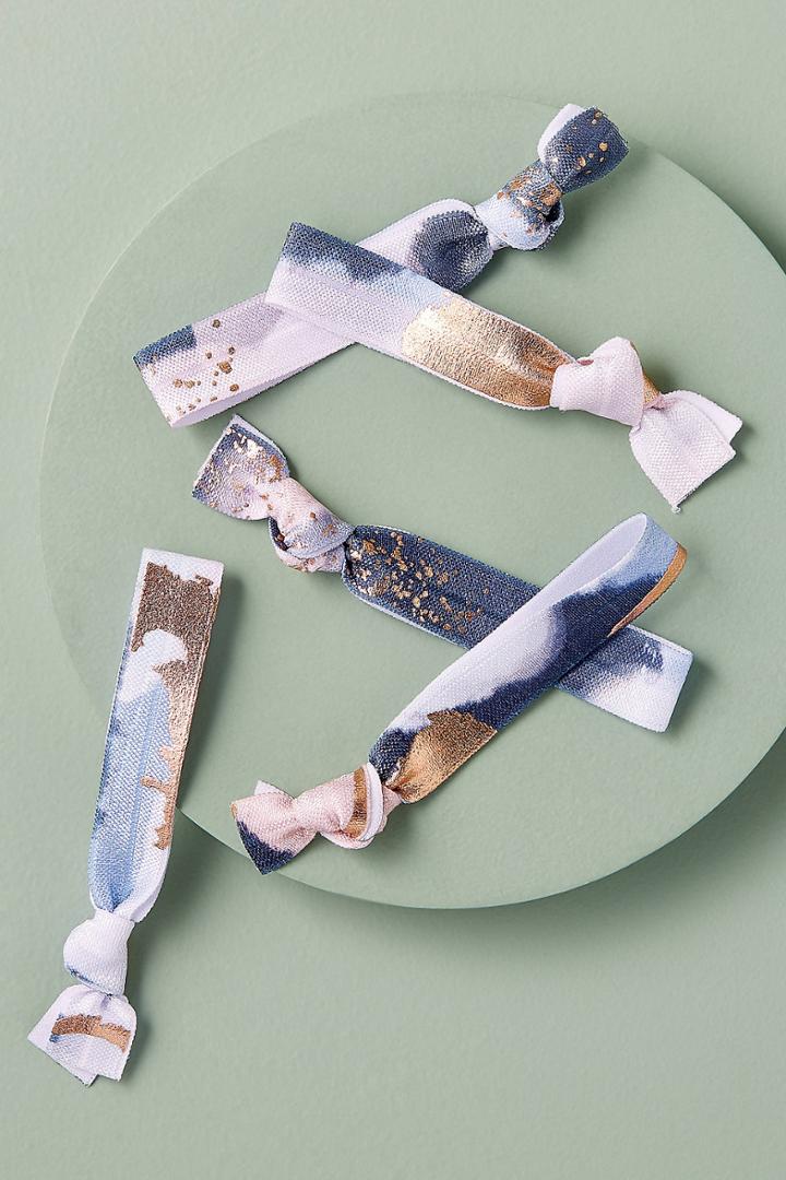 Anthropologie Paint Strokes Hair Tie Set