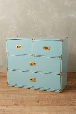 Anthropologie Lacquered Wellington Four-drawer Dresser