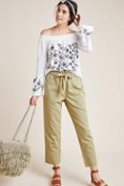 Anthropologie Annie Embroidered Off-the-shoulder Blouse