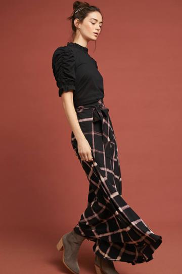 The Odells Plaid Wrap Skirt