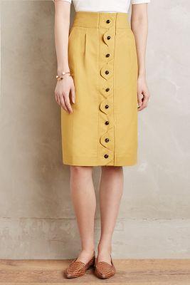 Maeve Ada Button Front Skirt