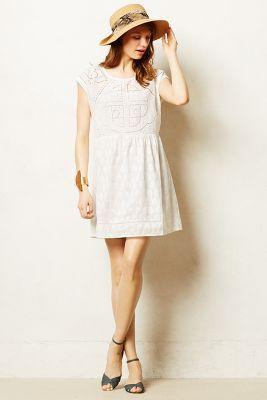 Anthropologie Embroidered Cutwork Dress