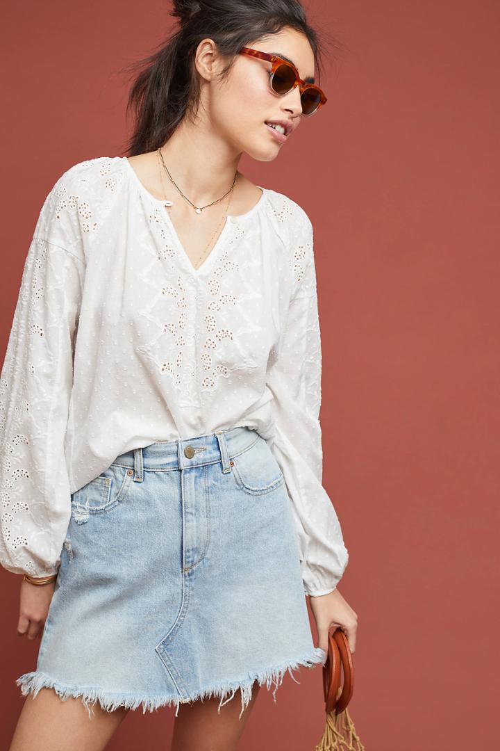 Velvet By Graham & Spencer Victoria Peasant Top