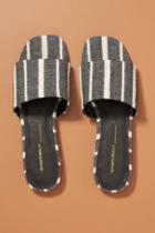Intentionally Blank Striped Slide Sandals