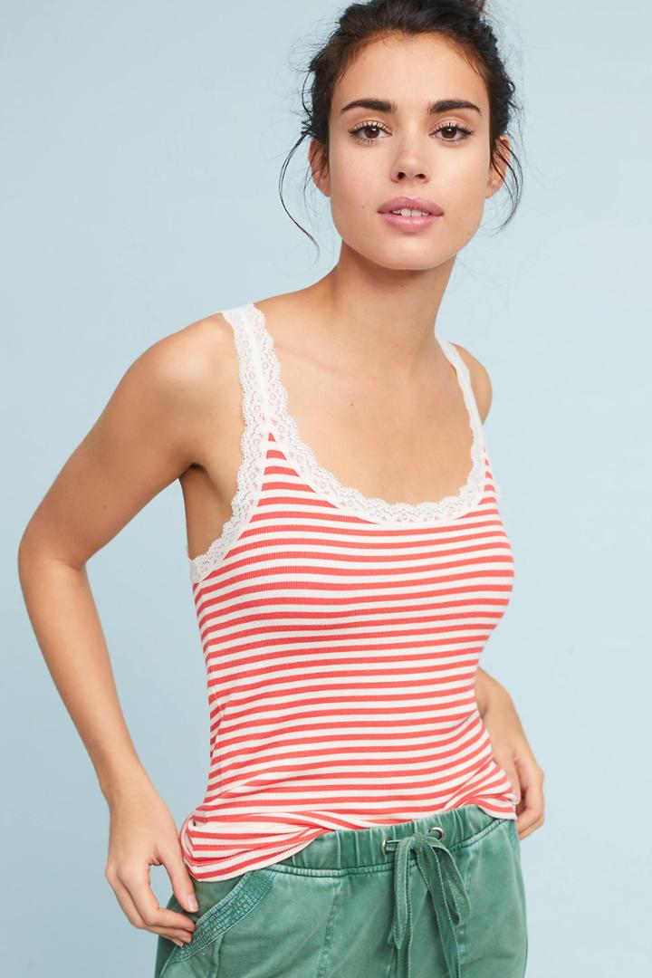 Pure + Good Harley Lace-trimmed Tank