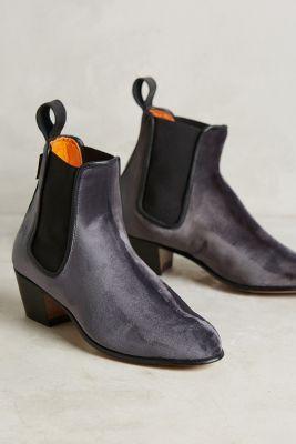 Penelope Chilvers Velvet Chelsea Boots