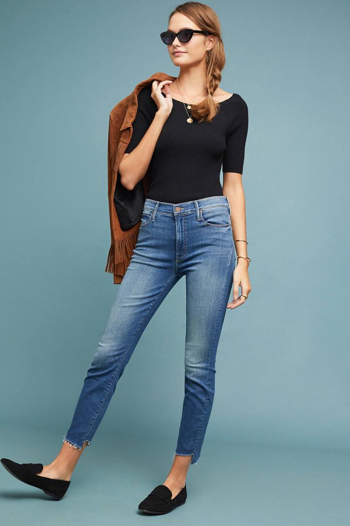 Mother The Stunner High-rise Frayed Skinny Jeans