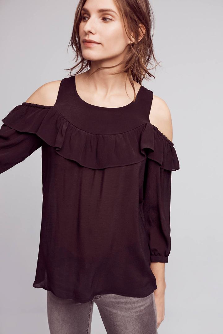 Maeve Mavra Open-shoulder Blouse