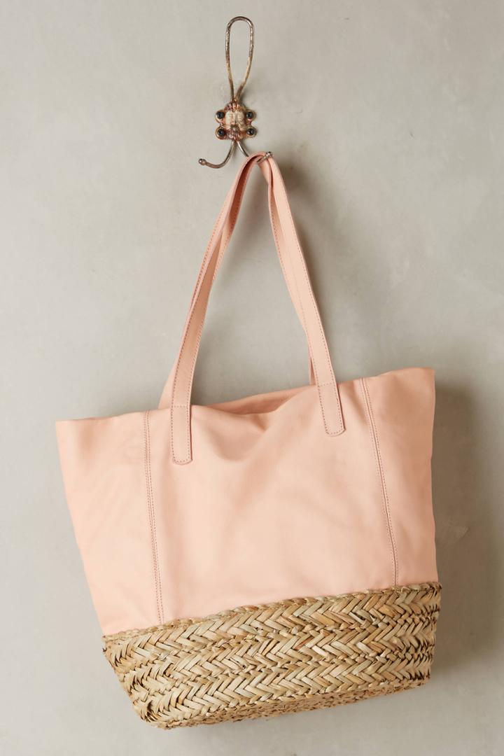 Ann Kurz Aviva Raffia Tote
