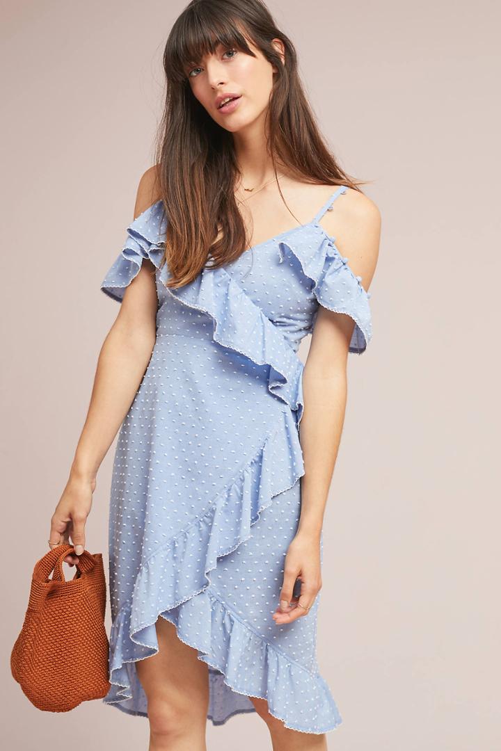 Red Carter Lucy Ruffled Dress