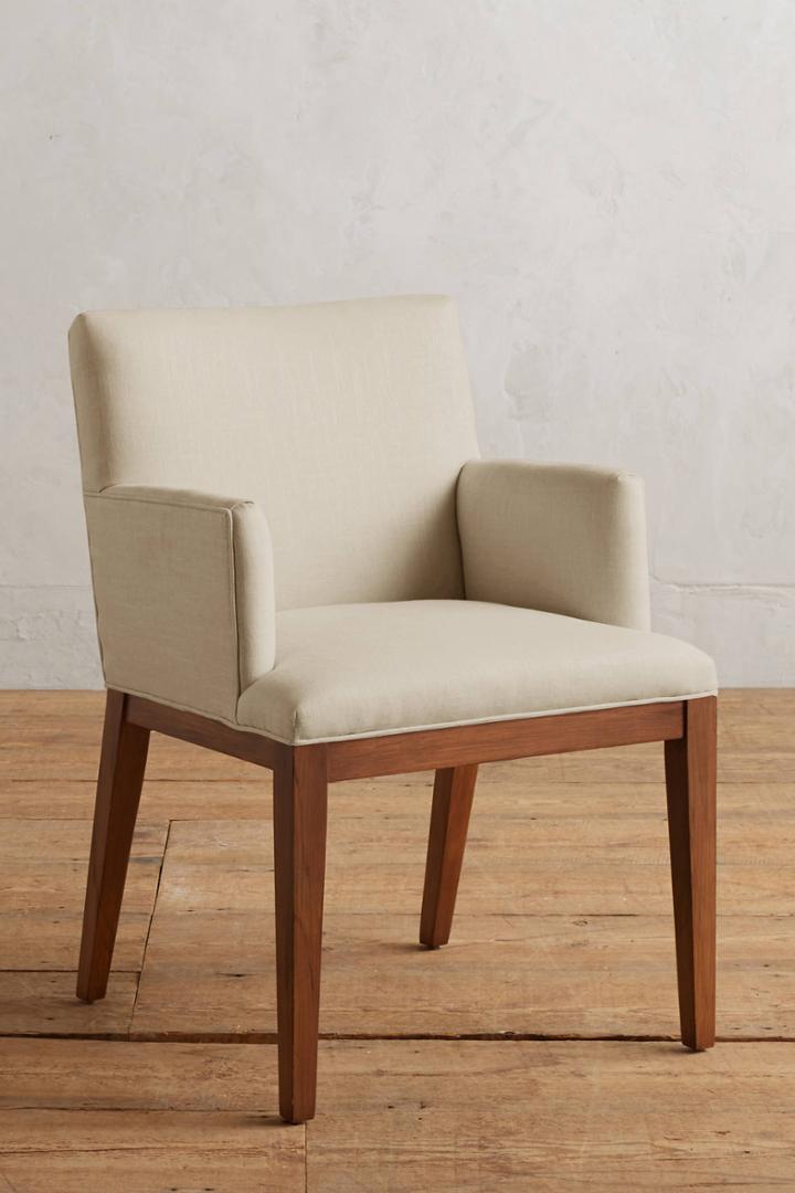 Anthropologie Linen Emrys Armchair