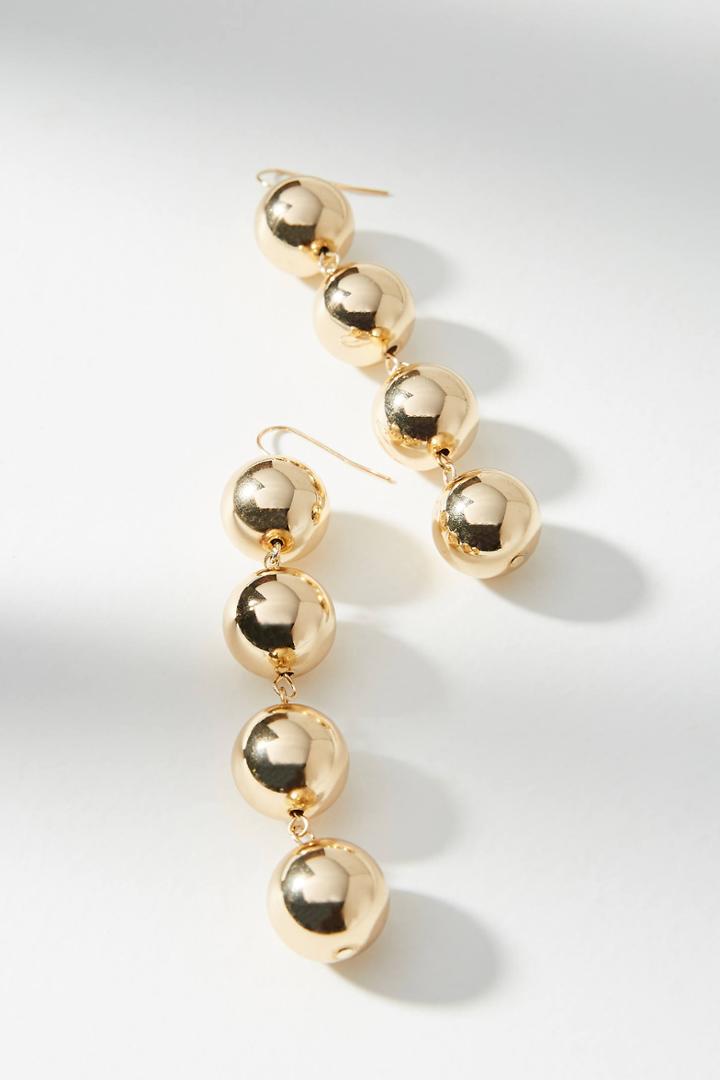 Anthropologie Golden Sphere Drop Earrings