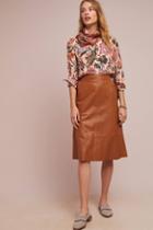 Ottod'ame Leather Pencil Skirt