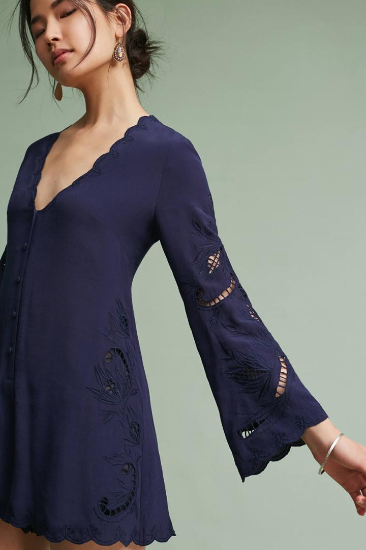 Astr Genevieve Embroidered Romper