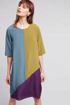 Seen Worn Kept Colorblocked Silk Dress