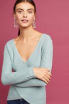 Cupcakes And Cashmere Criss-cross Ribbed Sweater