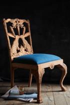 Anthropologie Handcarved Menagerie Rabbit Dining Chair