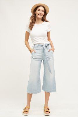 7 For All Mankind Belted Palazzos Light