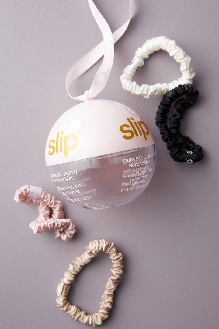 Slip Silk Scrunchie Ornament Gift Set