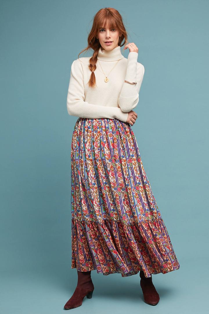 Tanvi Kedia Aparna Pleated Silk Skirt