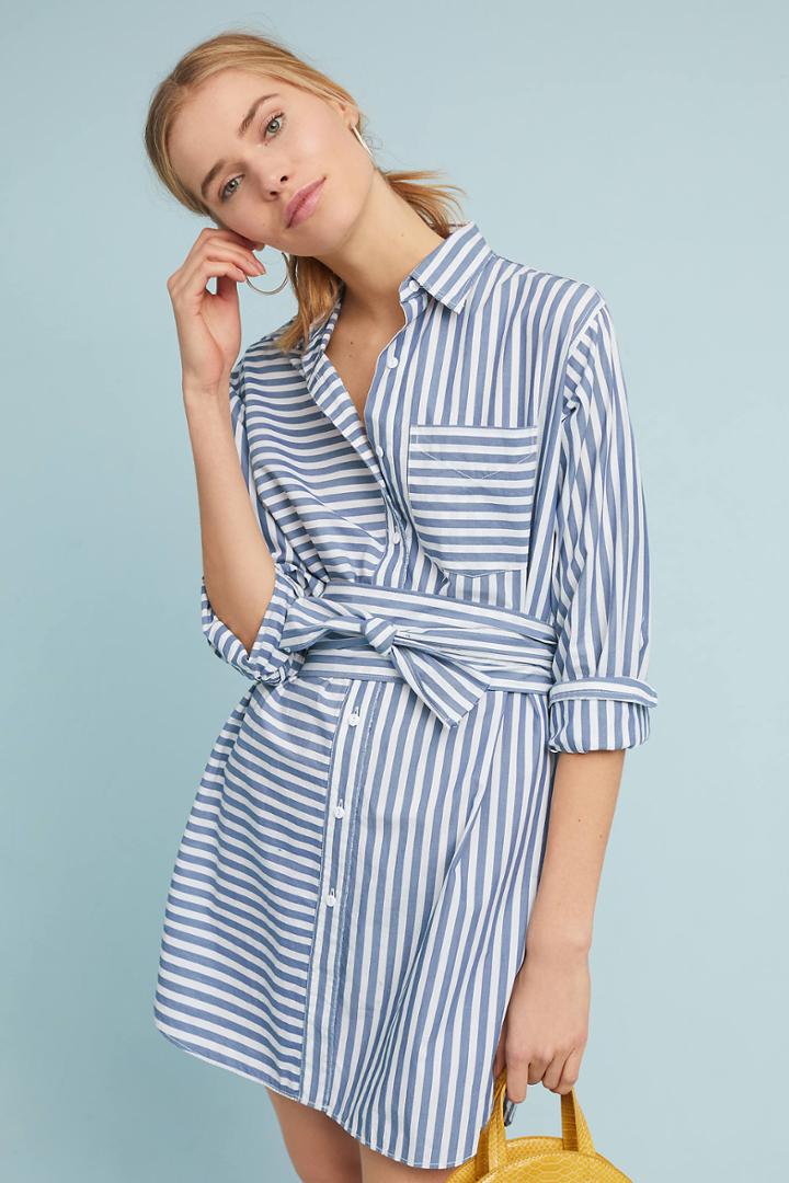 Current/elliott Striped Shirtdress