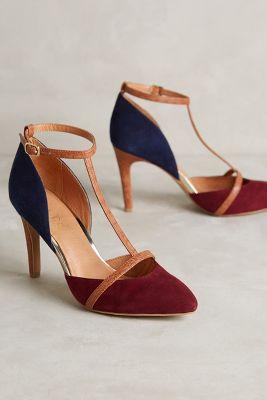 Lien.do Lien. Do Mixed Media T-straps Wine