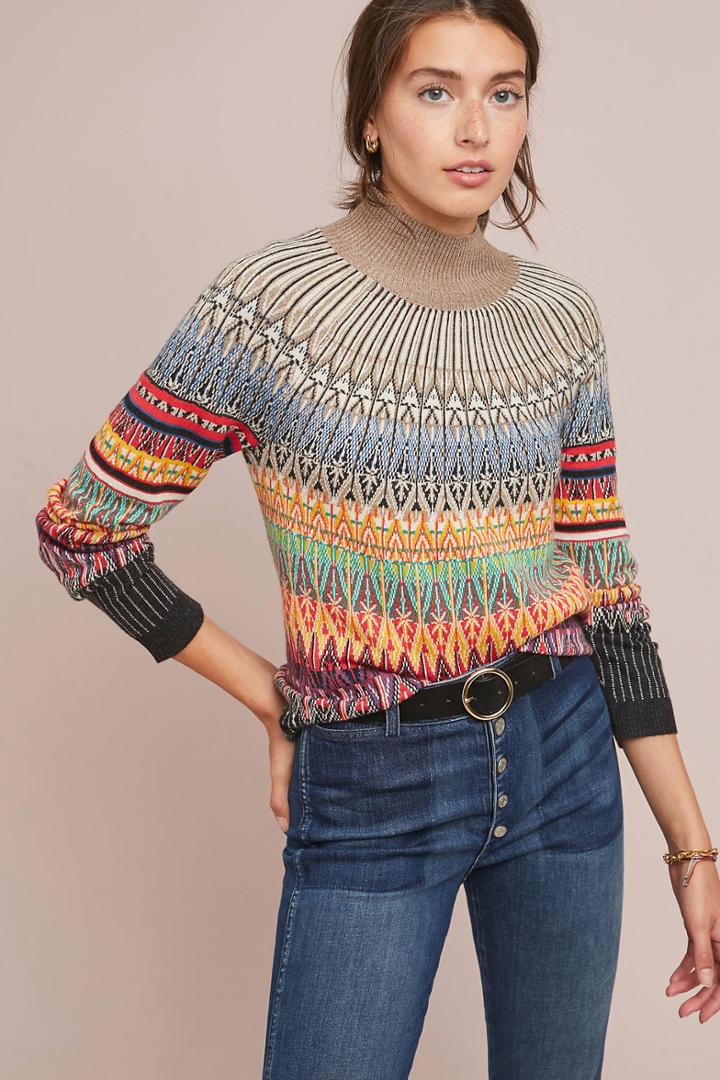 Maeve Prismatic Fair Isle Sweater