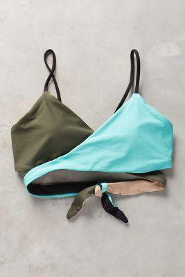 L Space Chloe Colorblock Top Blue Motif