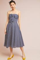 Shoshanna Bowed Gingham Dress