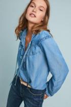 Pilcro And The Letterpress Pilcro Ruffled Chambray Blouse