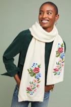 Danielle Kroll X Anthropologie Bunched Buds Wool Scarf
