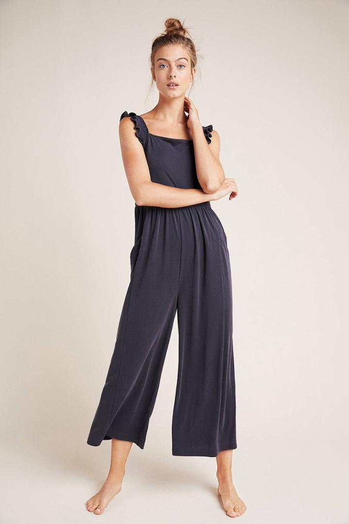 Saturday/sunday Billie Ribbed Cupro Jumpsuit