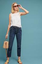 Pilcro And The Letterpress Pilcro Belted Ultra High-rise Slim Straight Jeans
