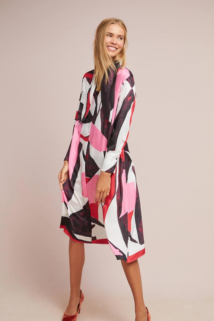 Delfi Geometric Shirtdress