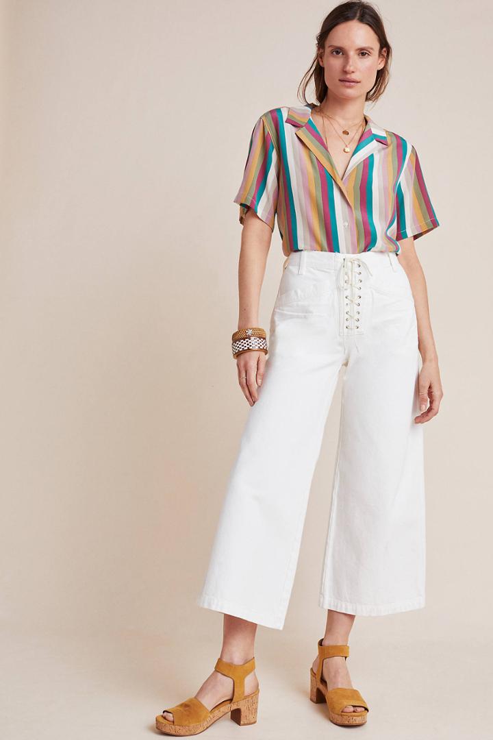 Citizens Of Humanity Nadia Lace-up High-rise Wide-leg Jeans