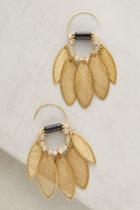 Mimi Scholer Barcelona Golden Leaf Earrings