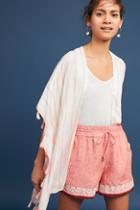 Anthropologie Beachcomber Embroidered Shorts