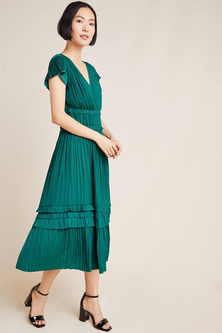Current Air Sereia Pleated Midi Dress