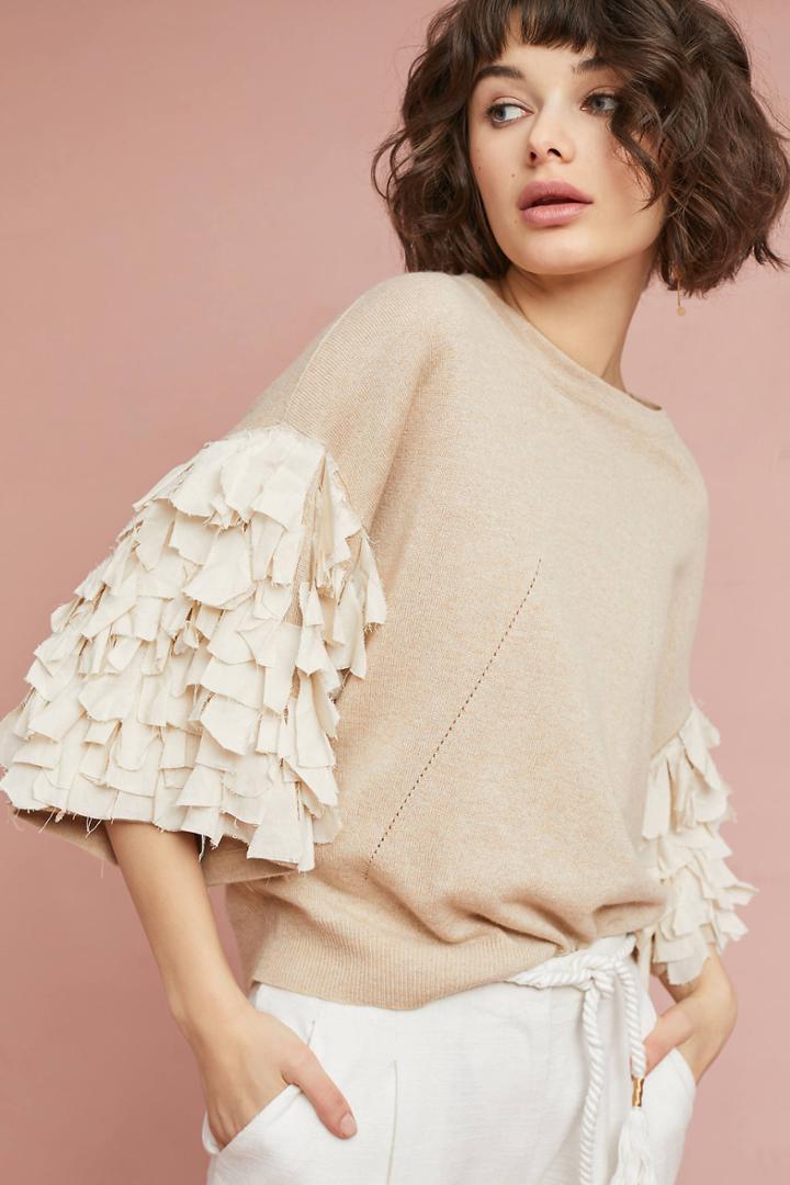 Tabula Rasa Kora Fringed Sleeve Top