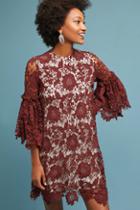 Korovilas Lace Bell-sleeve Shift Dress